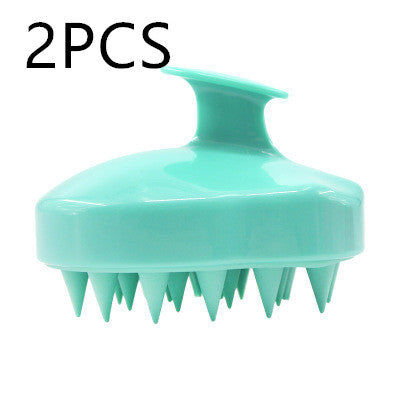 Silicone Brush To Clean The Scalp And Massage The Blood Meridians Beauty DealSniper.net Green2PCS
