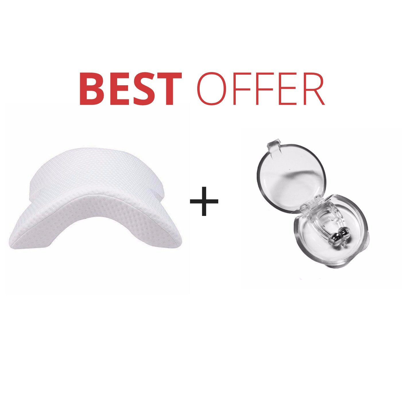 Silicone Magnetic Anti Snore Stop Snoring Nose Clip Sleep Tray Sleeping Aid Apnea Guard Night Device Health dealsniper-net 1pc+pillow