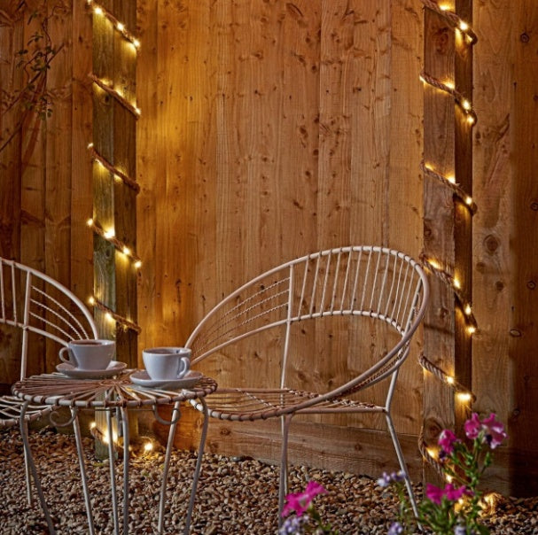 Solar Hemp Rope String Copper Wire LED Light Outdoor DealSniper.net