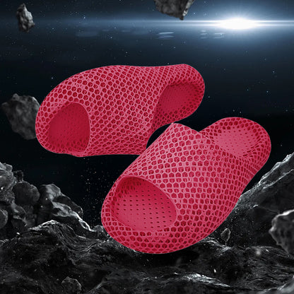 3D Printing Slippers Soft Breathable Waterproof Non-slip Women Gym From House Rose Red 36