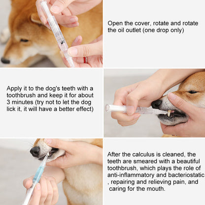 Pet Teeth Repairing Kit For Dog Cat Teeth Cleaning Pen Kit Pets Gym From House
