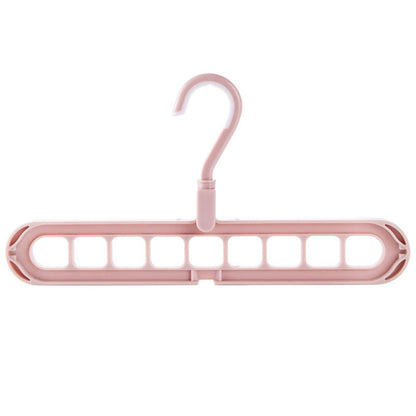 9-hole Clothes Hanger Organizer Space Saving Hanger House DealSniper.net Pink 1PC