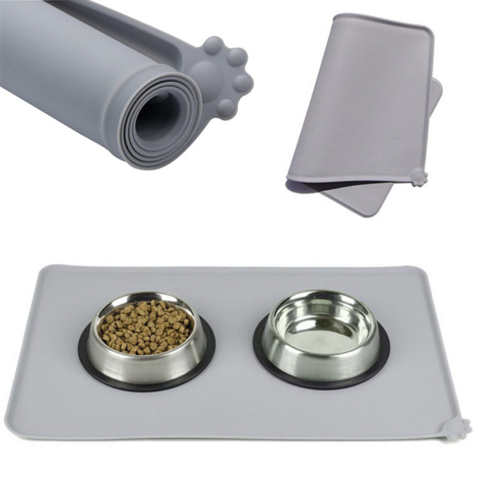 Waterproof Pet Mat For Dogs And Cats Pure Color Silicone Pet Food Mat Pets dealsniper-net