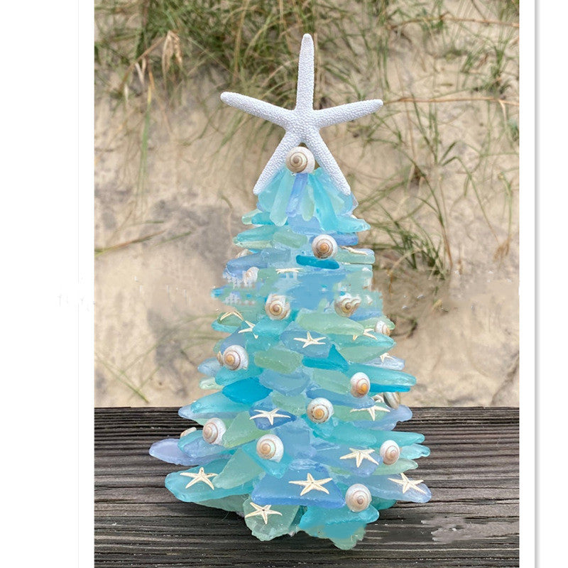 DIY Christmas Decoration Blue Christmas Tree Glass Creative Unique Decoration Holidays dealsniper-net