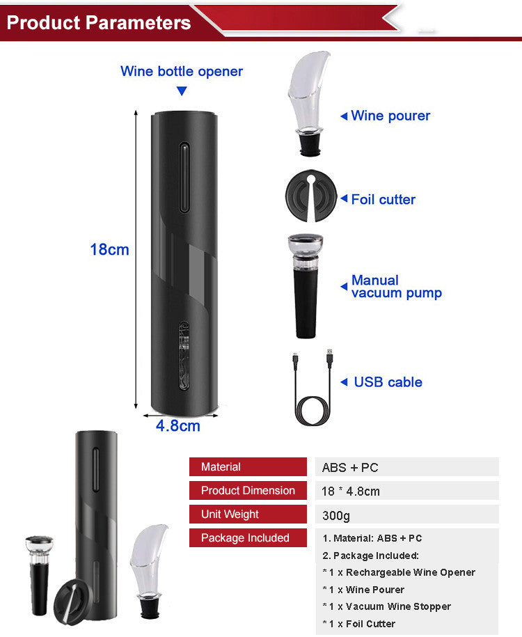 Rechargeable electric wine opener Kitchen dealsniper-net