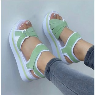Bandage Design Shoes Women Platform Sandals Summer Women dealsniper-net Light green Size36