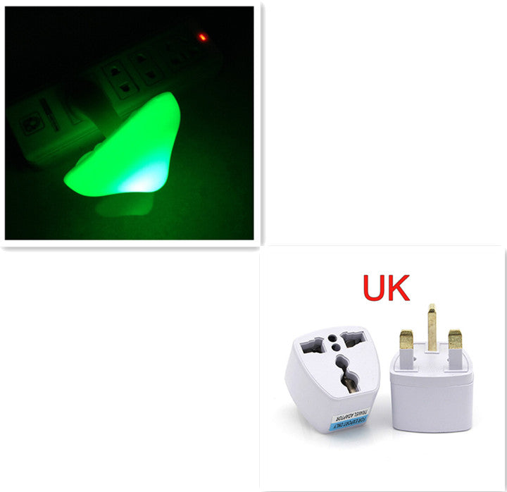 LED Night Light Mushroom Wall Socket Lamp EU US Plug Warm White Home dealsniper-net Mushroom UK Green