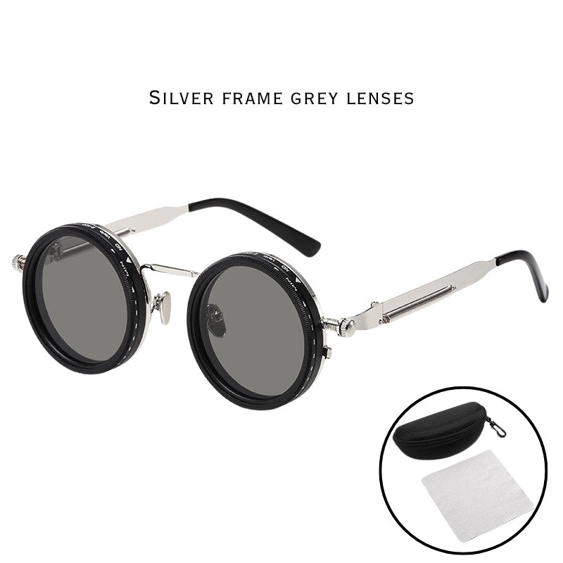 New ND Dimmable Sunglasses Men dealsniper-net SILVER FRAME GREY LENSES