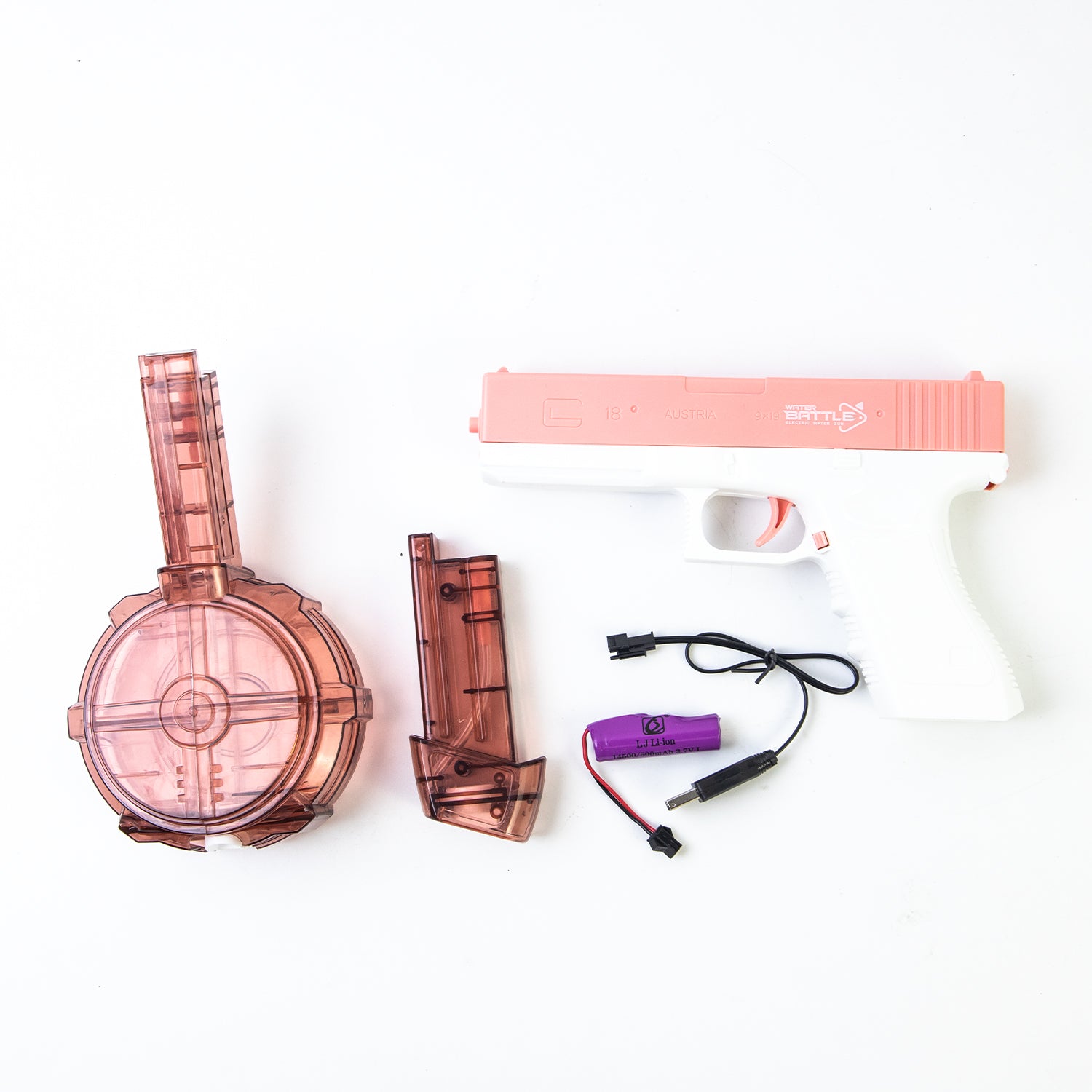 Electric Water Toy Gun Spray Blaster Pistol Airsoft Summer Toys Kids DealSniper.net Pink Drum plate USB