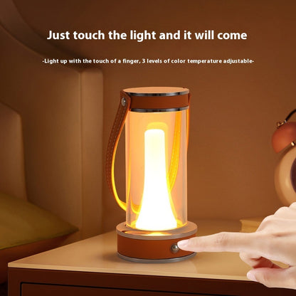 Creative Rechargeable Atmosphere Camping Leather Portable Table Lamp Home Decor Gym From House