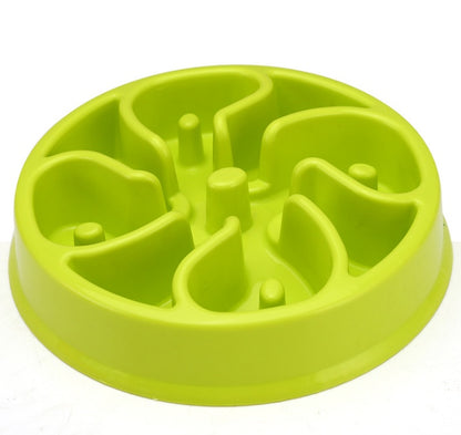 Anti-choke Bowl Plastic Dog Bowl Healthy Feeder Pets dealsniper-net Green C