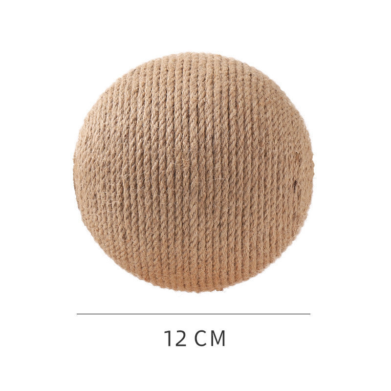 Professional Vertical Cat Toy Sisal Cat Catching Ball Pets dealsniper-net Single ball Small