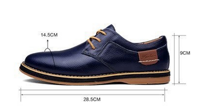 Men's Casual Leather Shoes Top Layer Daily Shoes Trend Men's Shoes British Tie Dress Shoes Men DealSniper.net