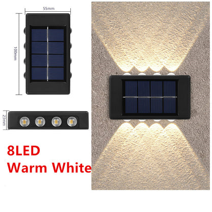 Solar Outdoor Garden Light Up And Down Glowing Atmosphere Garden dealsniper-net 8LED Warm White 1PCS