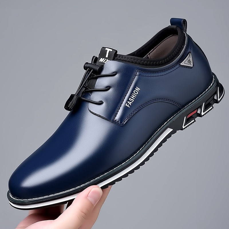 Plus Size Casual Leather Shoes Male Men DealSniper.net Blue 38