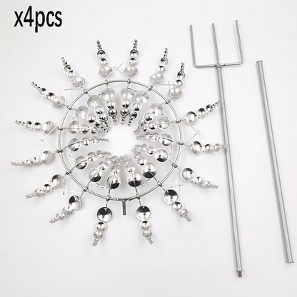 Unique And Magical Metal Windmill Unique And Magical Metal Windmill Garden dealsniper-net SilverX4pcs