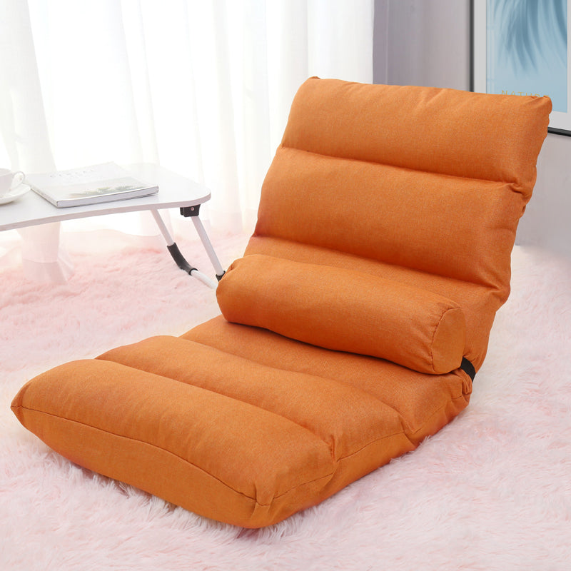 Lazy Sofa Tatami Single Small Sofa Bedroom Bed Backrest Cute Leisure Home dealsniper-net Orange Independent liner