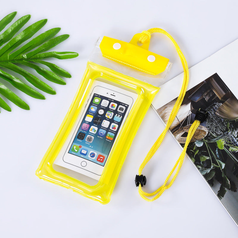Inflatable Floating Touch Screen Mobile Phone Electronics DealSniper.net Transparent Yellow Free Size