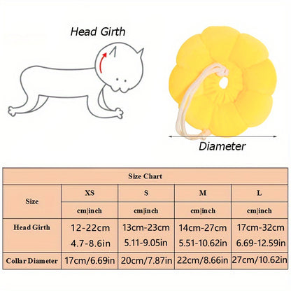 Cat Small Dog Recovery Collar, Cute Sunflower Neck Cone Pets Gym From House