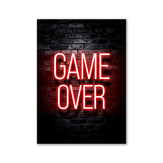Nordic Neon Advertising Game Canvas Core Home Decor DealSniper.net 13style 30x40cm