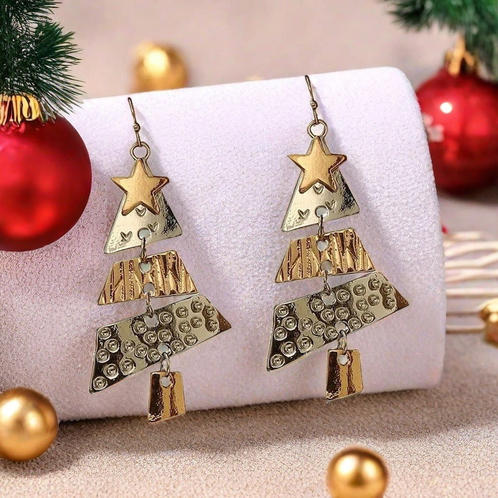 Christmas Tree Necklace And Earrings Fashion Pendant Jewelry dealsniper-net