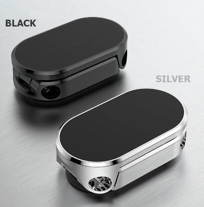 Rotate Metal Magnetic Car Phone Holder Foldable Universal Vehicle Gym From House Black and Silver