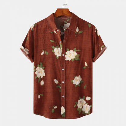 Cross-Border Men's Floral Short-Sleeved Shirts Young Men's Men DealSniper.net 10 2XL