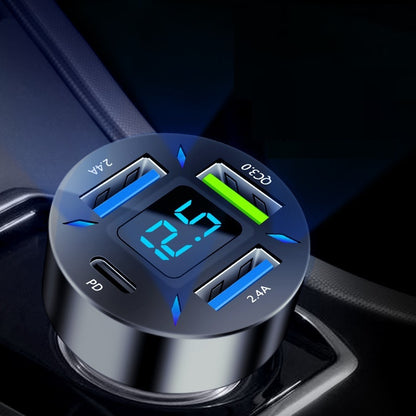 Four-port Car Charger 4USB Car Charger Vehicle DealSniper.net