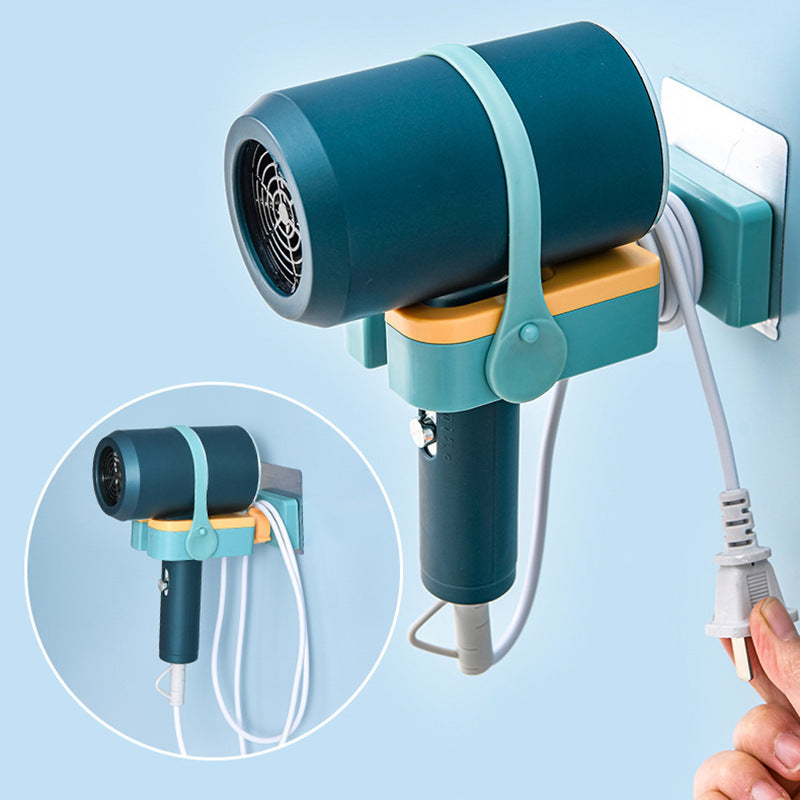 Hair Dryer Rack Toilet Wall-mounted Punch-free Woundable House dealsniper-net