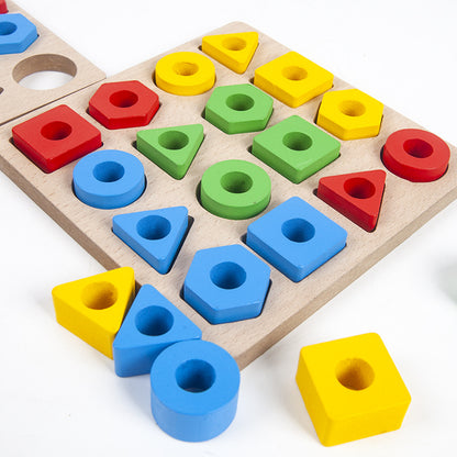 Geometric Pairing Blocks Leisure Board Game Toys