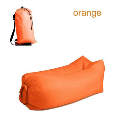 Outdoor Air Sofa Fast Inflatable Laybag Hangout Lounger Beach Air Bed Outdoor dealsniper-net Orange1