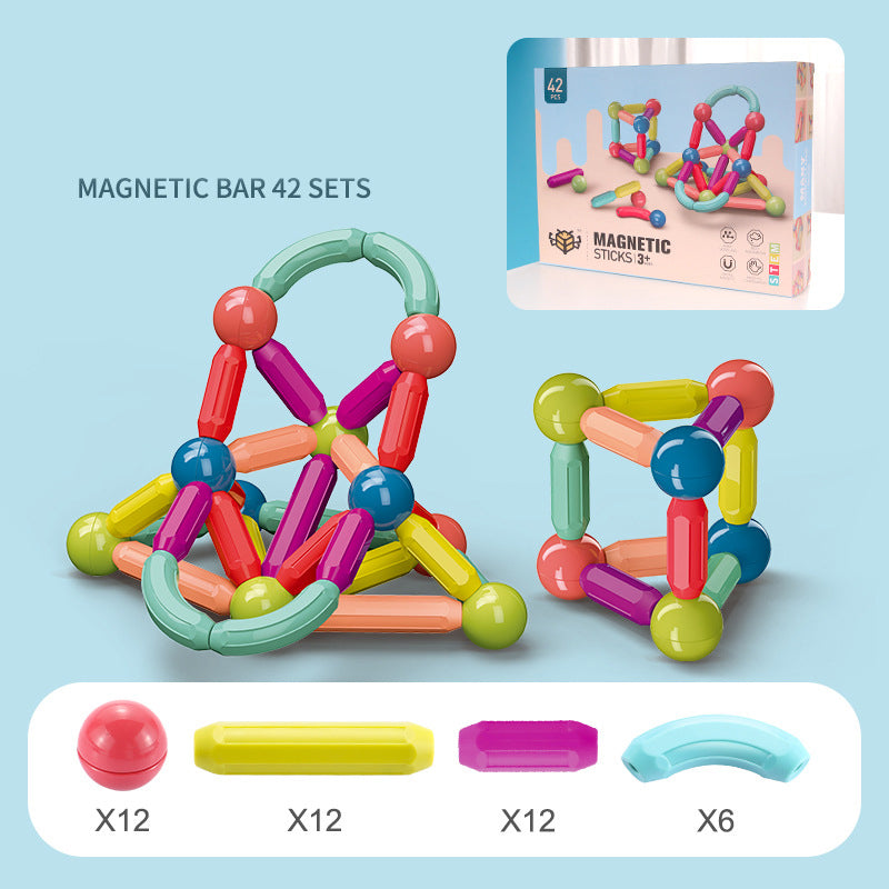 Baby Toys Magnetic Stick Building Blocks Game Magnets Children Set Kids Gym From House 42pcs