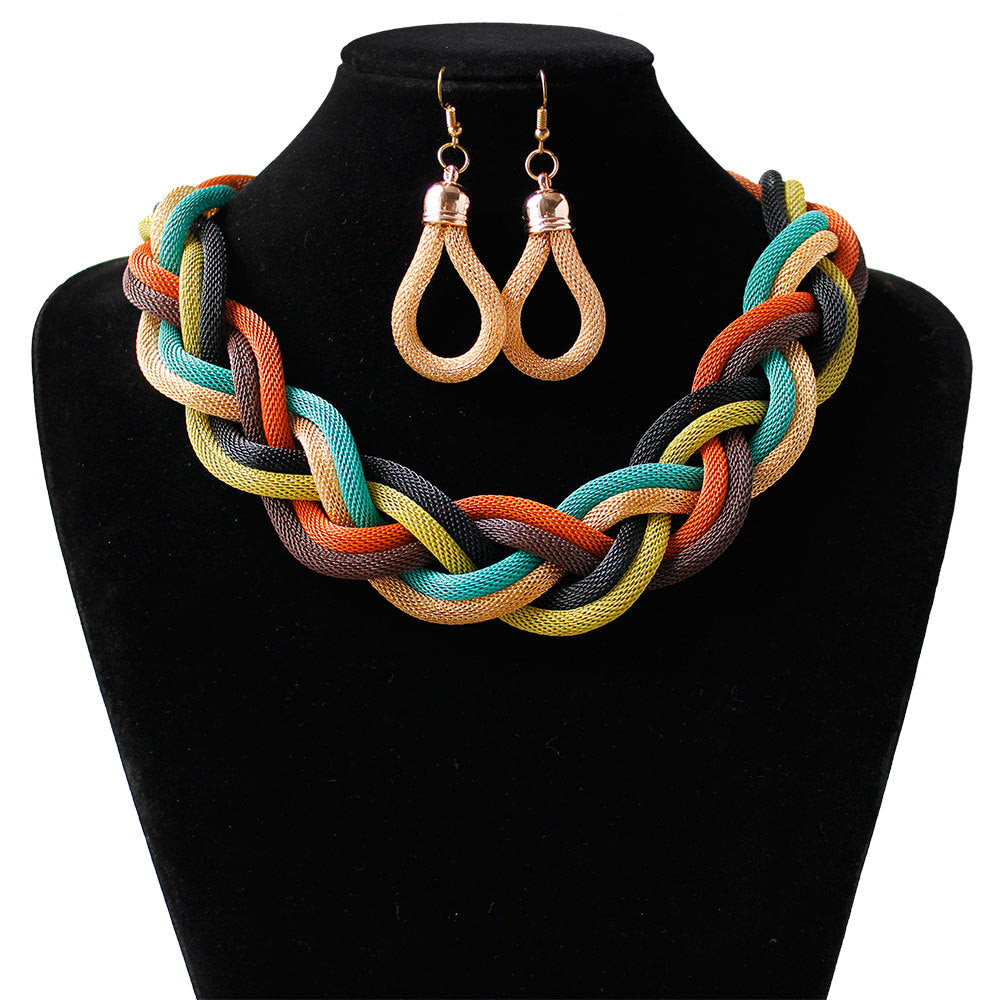 Hand-woven rope necklace chain Jewelry DealSniper.net B