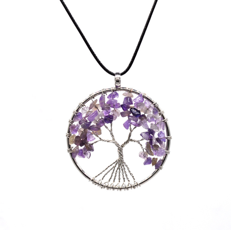 Kabala Life Tree necklace Jewelry dealsniper-net Purple Rope