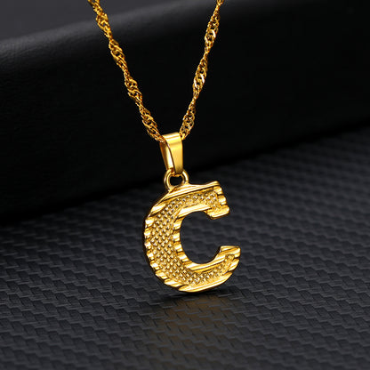 26 letters gold-plated pendant necklace Jewelry dealsniper-net C