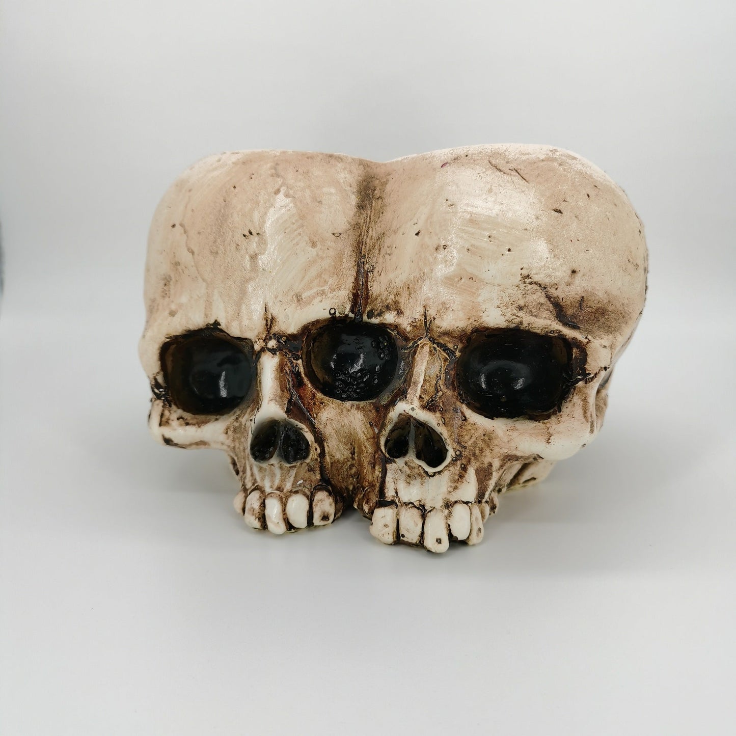 Halloween Skull Resin Flower Pot Outdoor Study Holidays DealSniper.net Double head