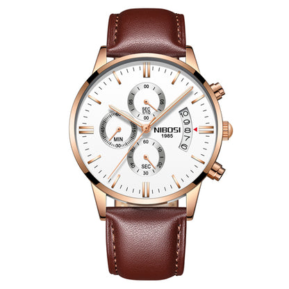 Men Watch Chronograph Sport Mens Watches Top Brand Men DealSniper.net Brown rose white
