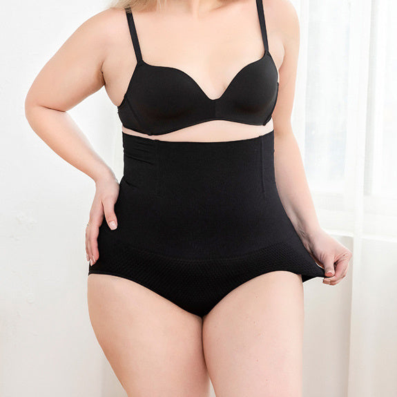 New Silicone Design Breathable High-Waisted Shaping Panties Women DealSniper.net Black S