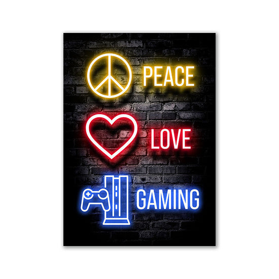 Nordic Neon Advertising Game Canvas Core Home Decor DealSniper.net 08style 30x40cm