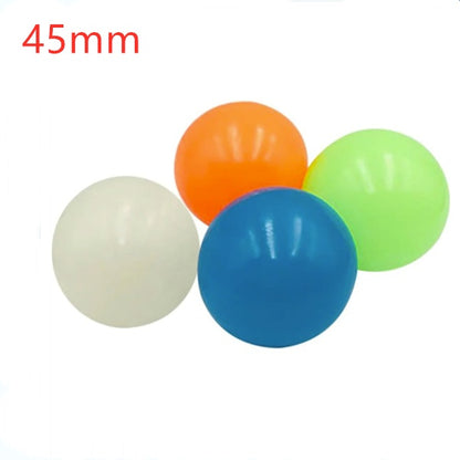 Stick Wall Ball Stress Relief Toys Sticky Squash Ball Kids DealSniper.net Glow 4 colors 1set 4.5cm