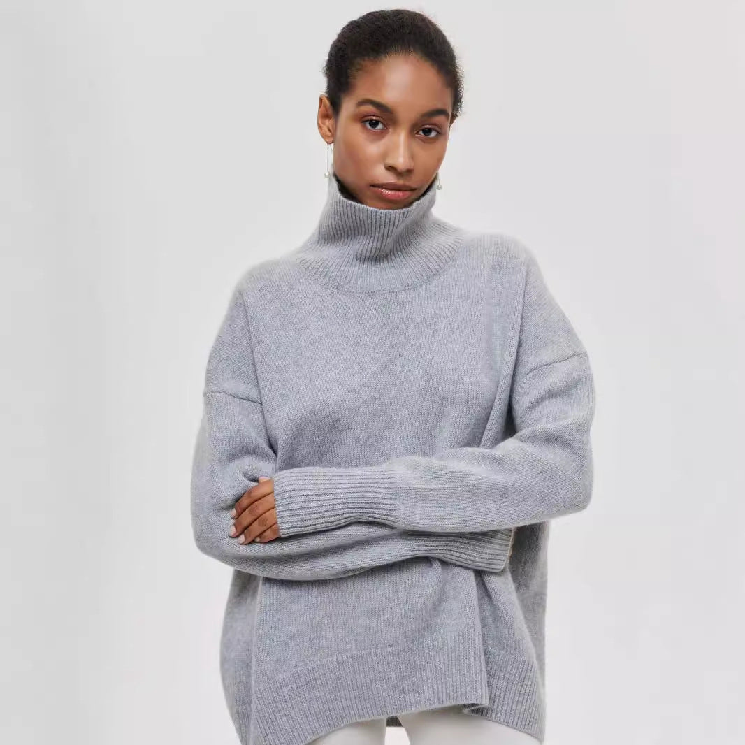 Winter Turtleneck Sweater Ins Solid Color Long Sleeve Pullover Women null