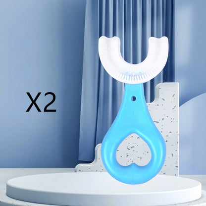 Children's U-shaped Food Grade Soft Rubber Toothbrush Health dealsniper-net