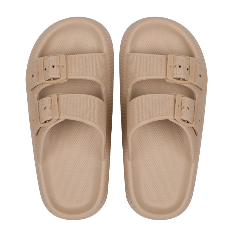 Summer Women Outdoor Indoor Thick-soled Eva Sandals And Slippers Women DealSniper.net Khaki 35to36