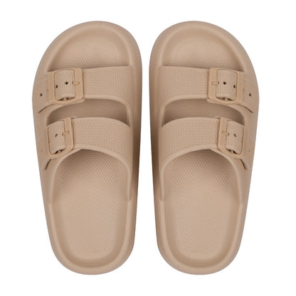 Summer Women Outdoor Indoor Thick-soled Eva Sandals And Slippers Women DealSniper.net Khaki 35to36
