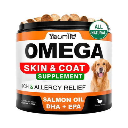 Youmile Hip & Joint Health Supplement For Dogs 120 Chews Pets Gym From House OMEGA3 Fish oIL