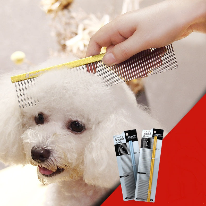 Pet Comb Colorful Stainless Steel Shedding 1mm Dog Grooming Pets Gym From House