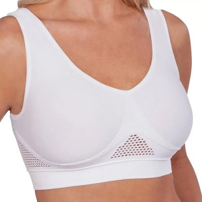 No steel ring hollow vent hole sports bra yoga Women DealSniper.net 3 pcs Whire 5XL