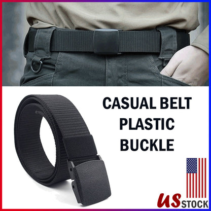 Plastic Cam Buckle Nylon Canvas Tactical Waistband Webbing Military Belt For Men Men dealsniper-net