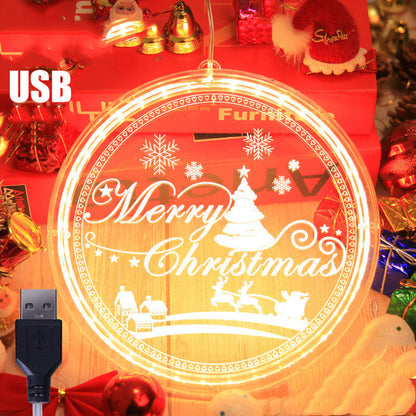 Led String Lamp Single 3d Hanging Lamp Christmas Home Decor Holidays DealSniper.net Merry Christmas