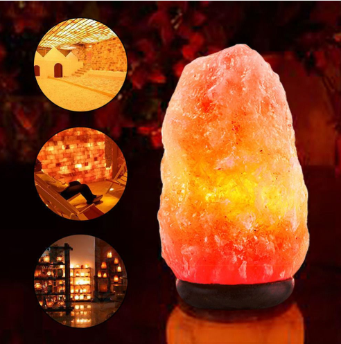 Crystal salt lamp socket lamp creative decoration gift rose salt lamp